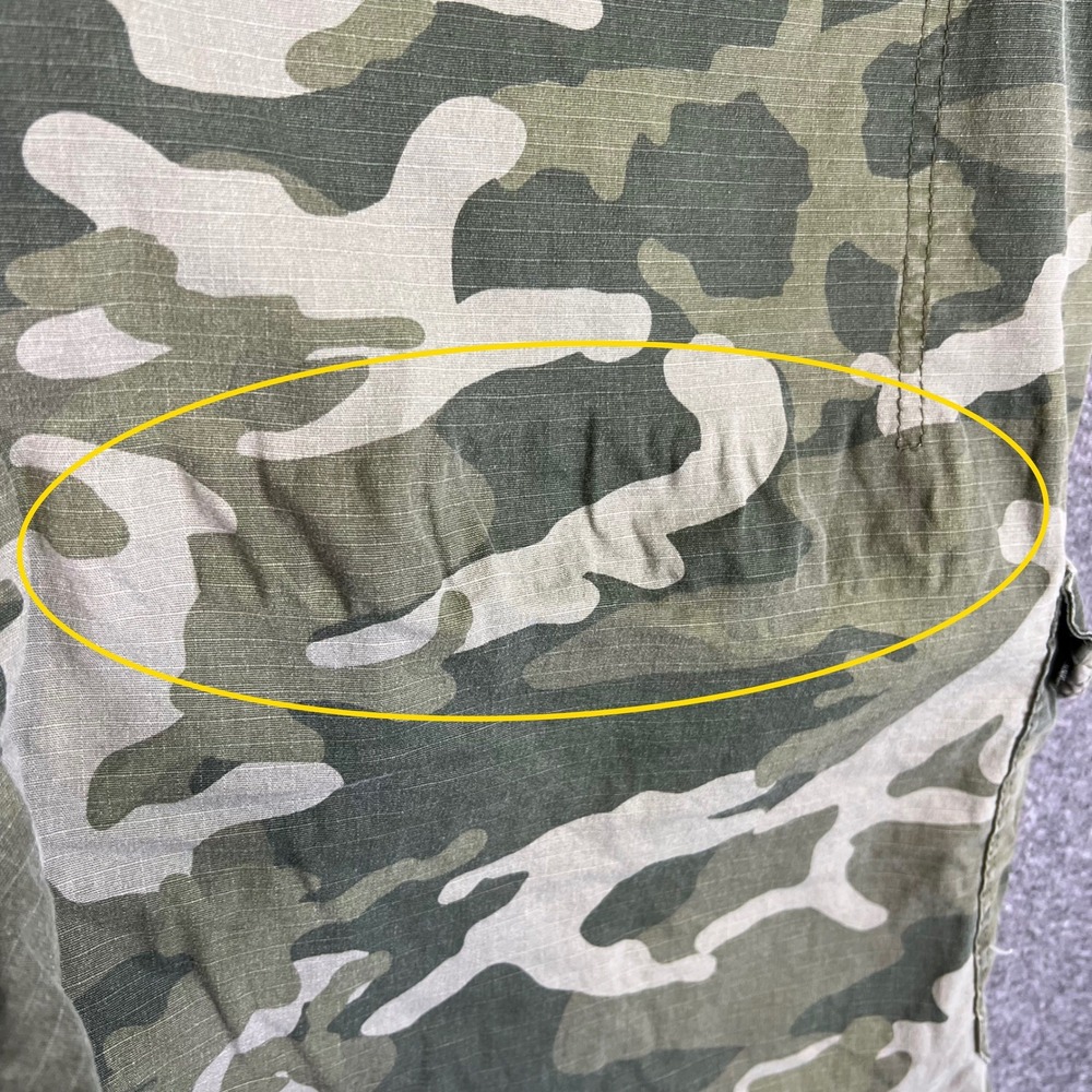 Wrangler Shorts Mens 40 Green Cargo Camo Relaxed Casual Ripstop Stretch 39x8.5 - Picture 6 of 11